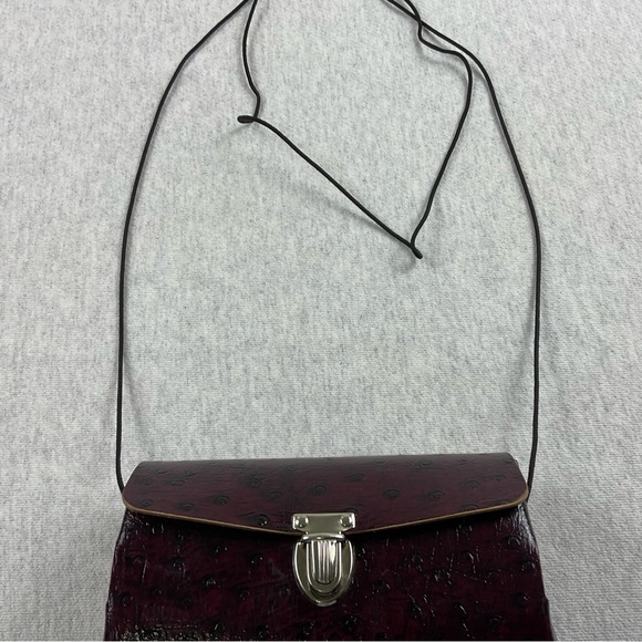 UNIQUE NO BRANDED WOMEN’S CYLINDER CROSSBODY BAG LITTLE PURSE COLOR: BURGUNDY - Picture 4 of 16
